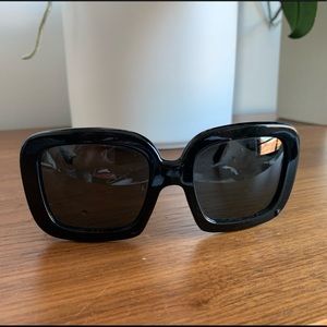 Dolce and Gabbana square mod sunglasses in black